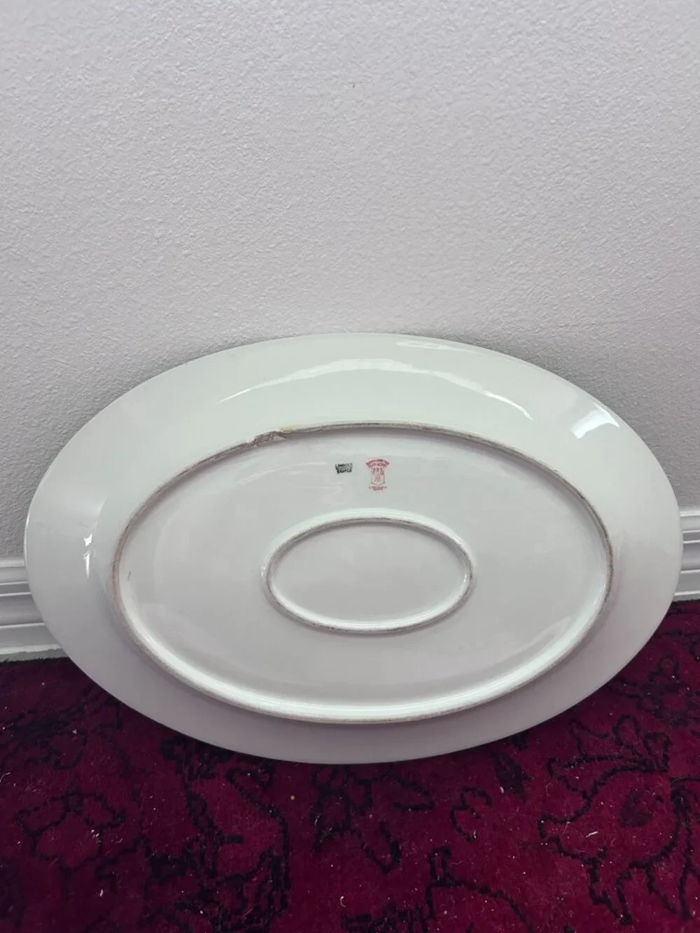 Antique Bawo & Dotter Elite Works Limoges Oval 18” Serving Platter Gold Pattern